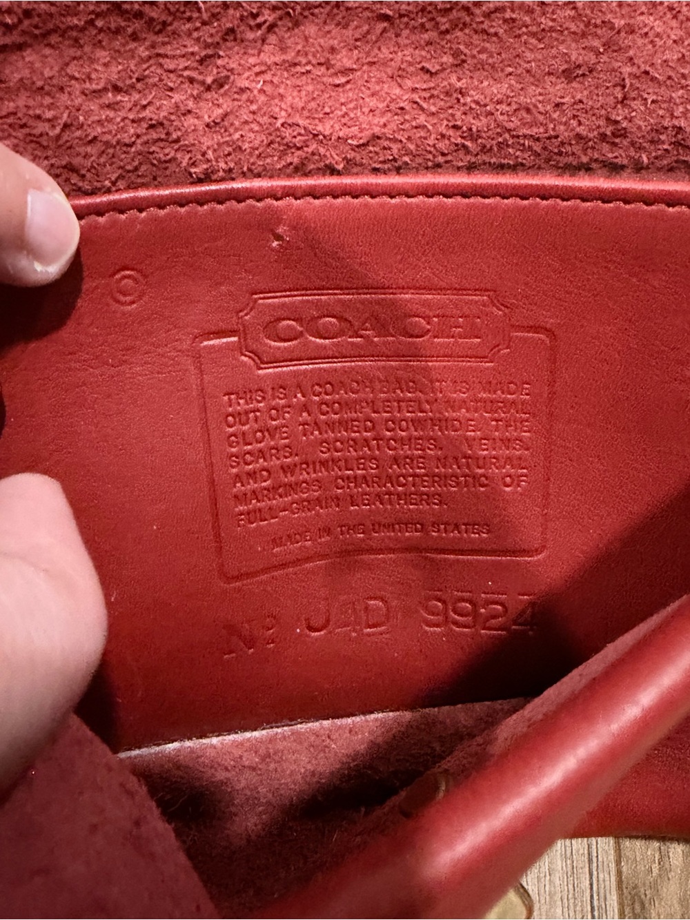 Rare Vintage Coach purse rare Turn Lock Crossbody Red Leather Old Coach - Picture 5 of 6
